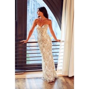 Dress the Population Nicolette Sequin Strapless Maxi Dress